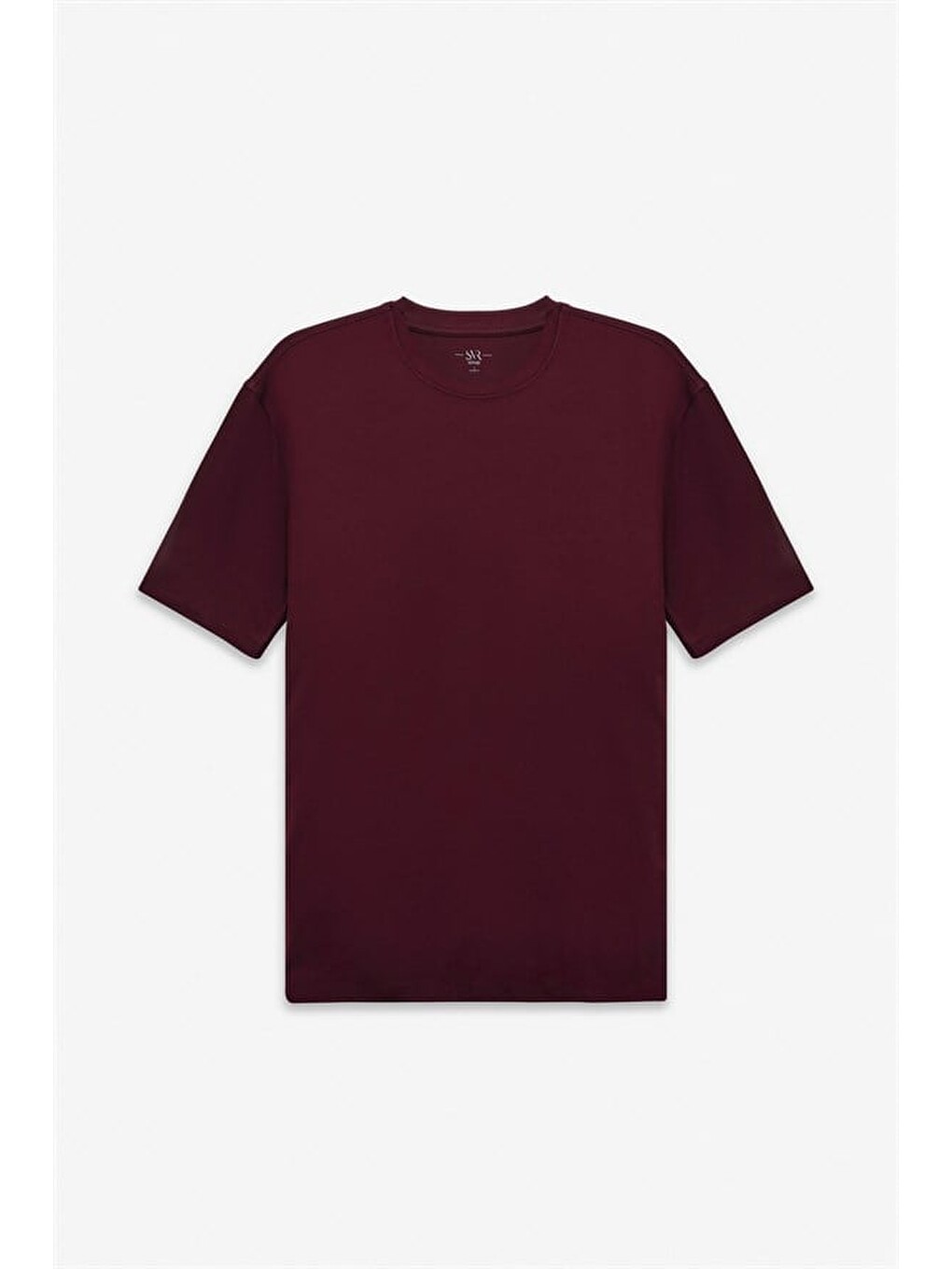 Koyu Bordo Slim Düz Baskısız Süprem Bisiklet Yaka Tişört-5