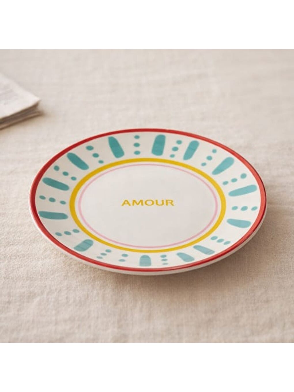 Karışık Kitchen Amour Pasta Tabağı - Renkli - 19 cm