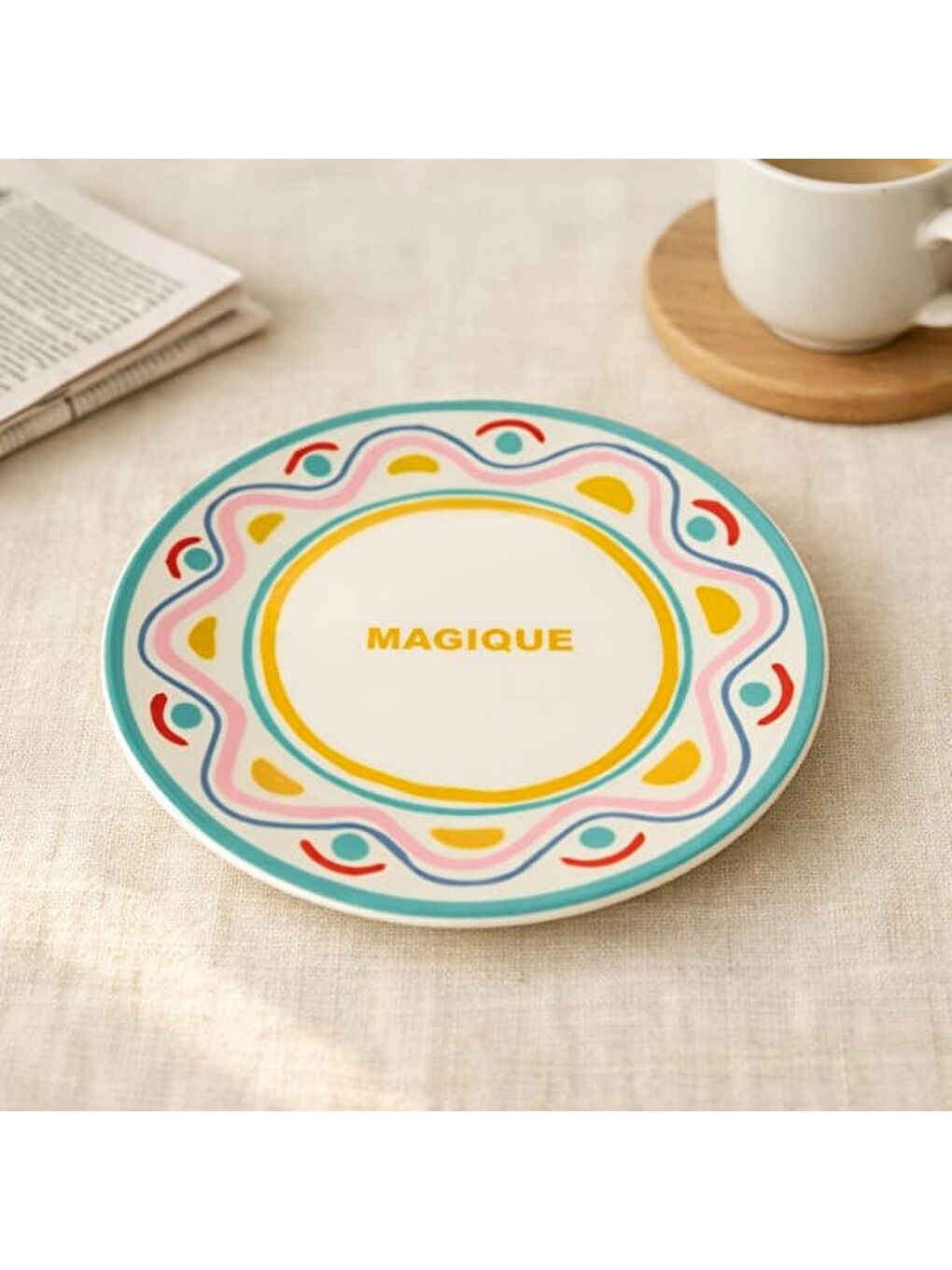 Karışık Kitchen Magique Pasta Tabağı - Renkli - 19 cm