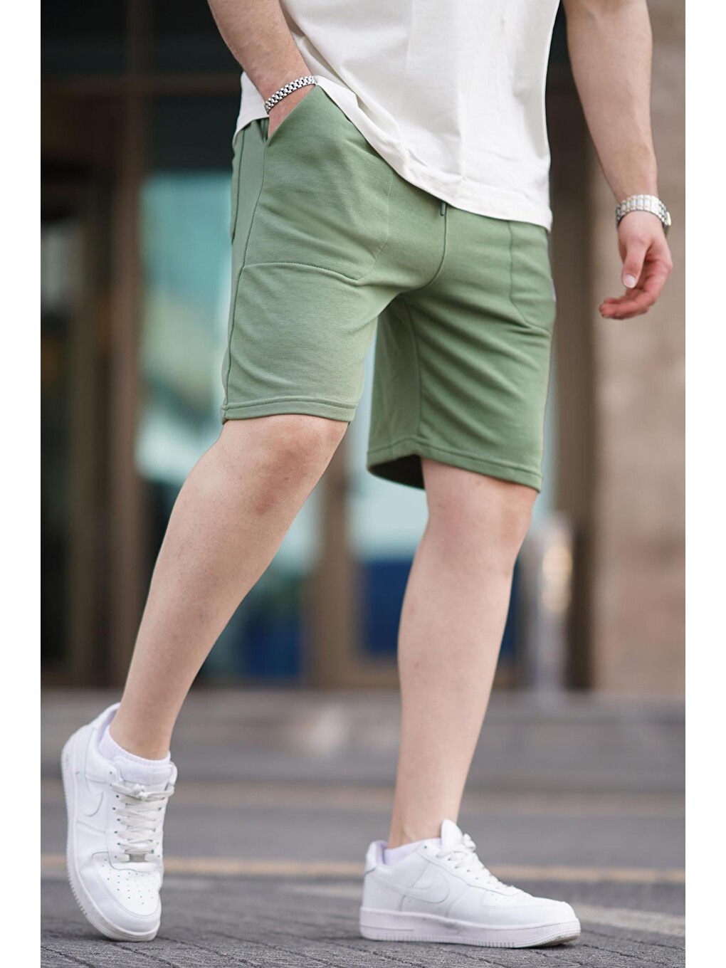 Haki Erkek Basic Şort 6528-1