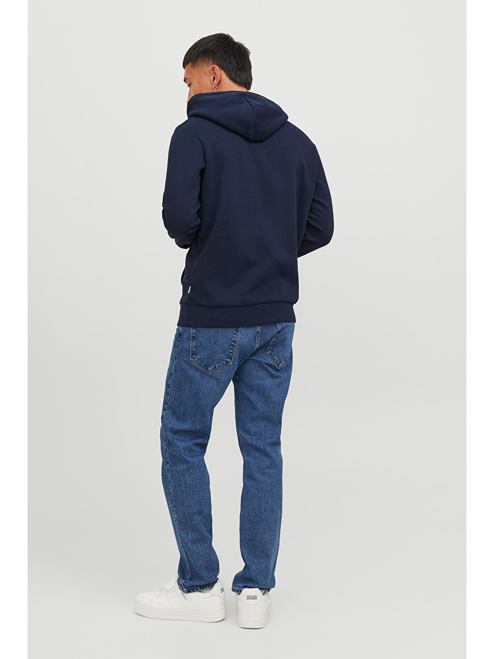 Lacivert Jjecorp Old Logo Regular Kapüşonlu Erkek Sweat 1213-7054-2
