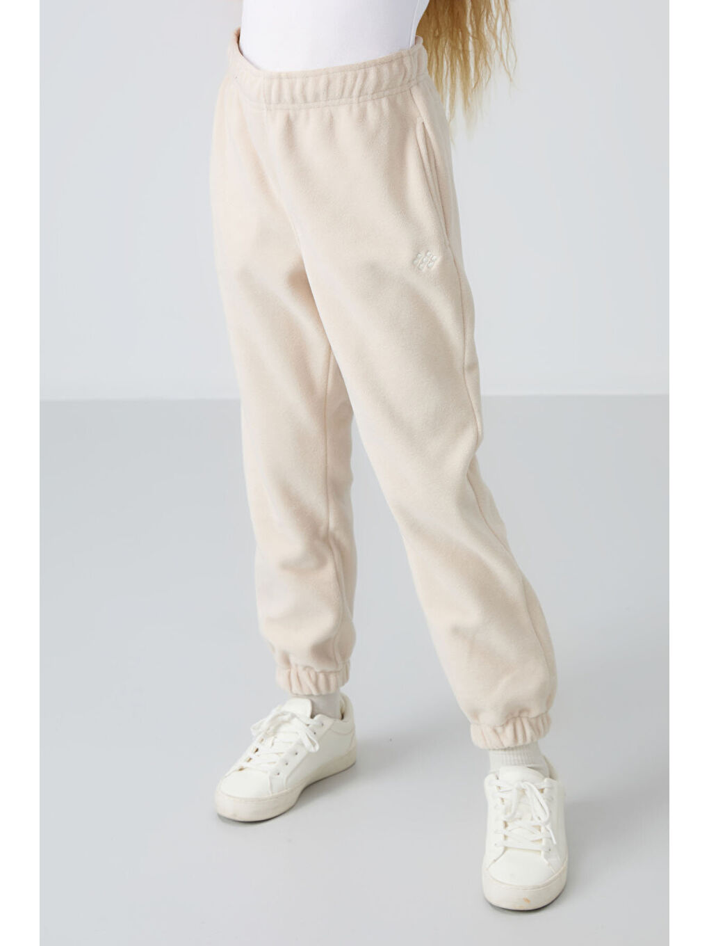 Standart Fit 2li Paket İndigo-Bej Kız Çocuk Eşofman Alt - 75155-2