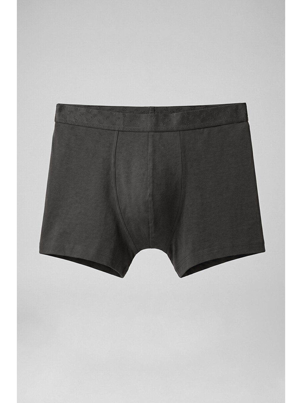 Gri Erkek Pamuklu Modal Lastikli Boxer Füme