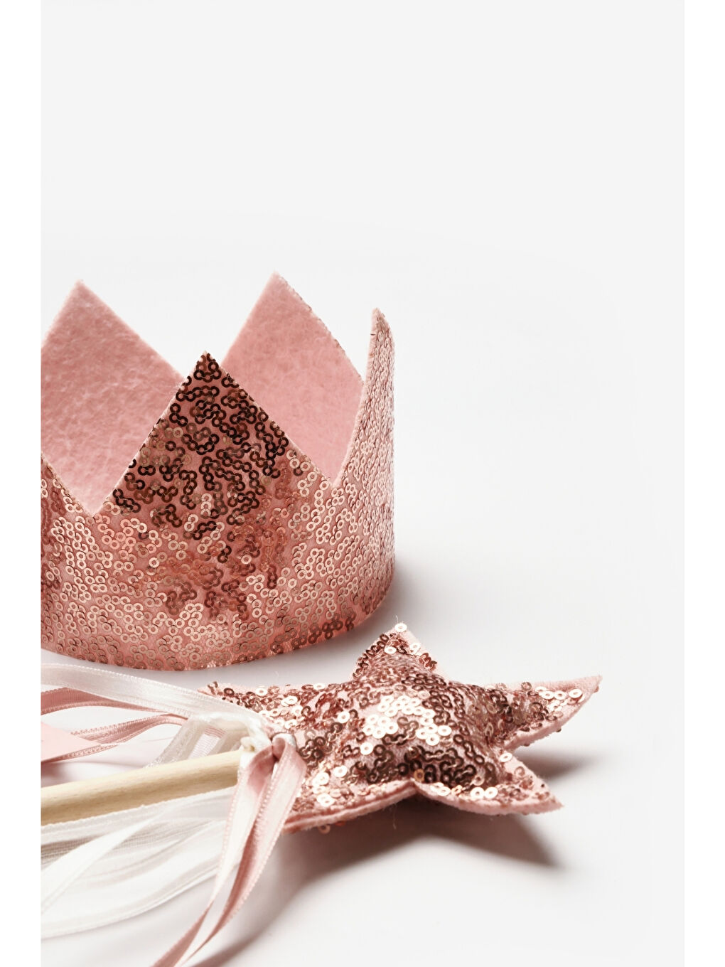 Turuncu Rose Payetli Kız Çocuk Saç Bandı Asa Set-1