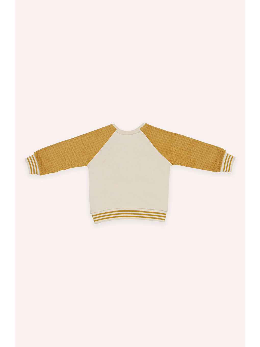Erkek Bebek Nakışlı Reglan Kollu Bej Sweatshirt-1