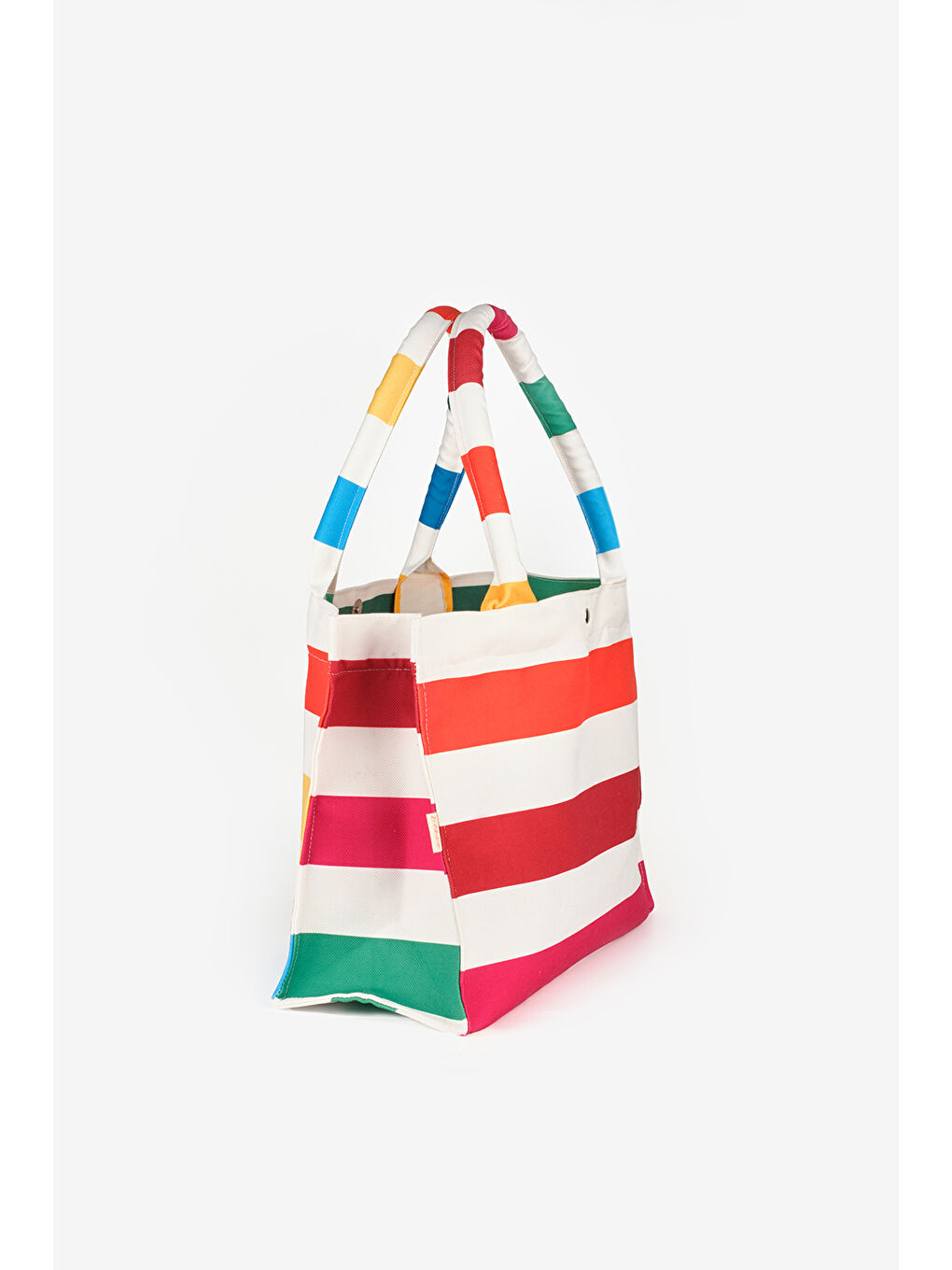Karışık Çok Renkli Çizgili Çocuk Plaj Çantası-1