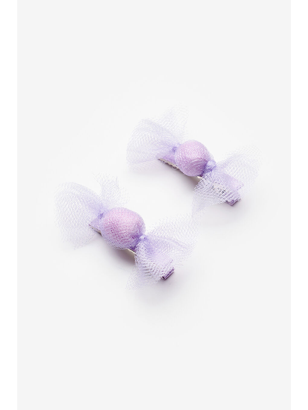 Lila Şeker Figürlü Kız Çocuk 2'li Klips Toka-1