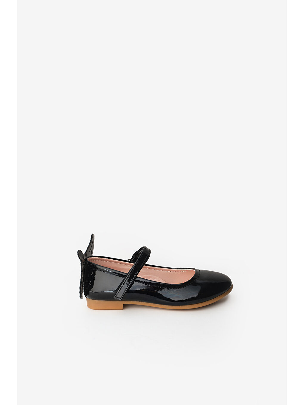 Siyah Topuğu Kelebekli Kız Çocuk Ayakkabı-1