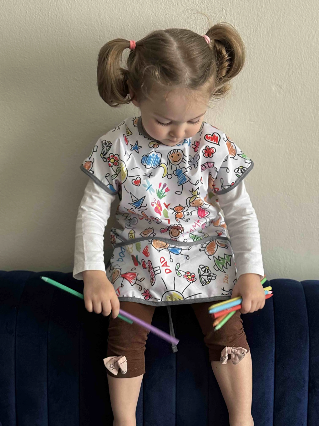 3-6 Yaş, Family, KISA Kollu, Sıvı Geçirmez Önlük, Makinede Yıkanabilir, Boya, Oyun Ve Yemek Zamanı-3