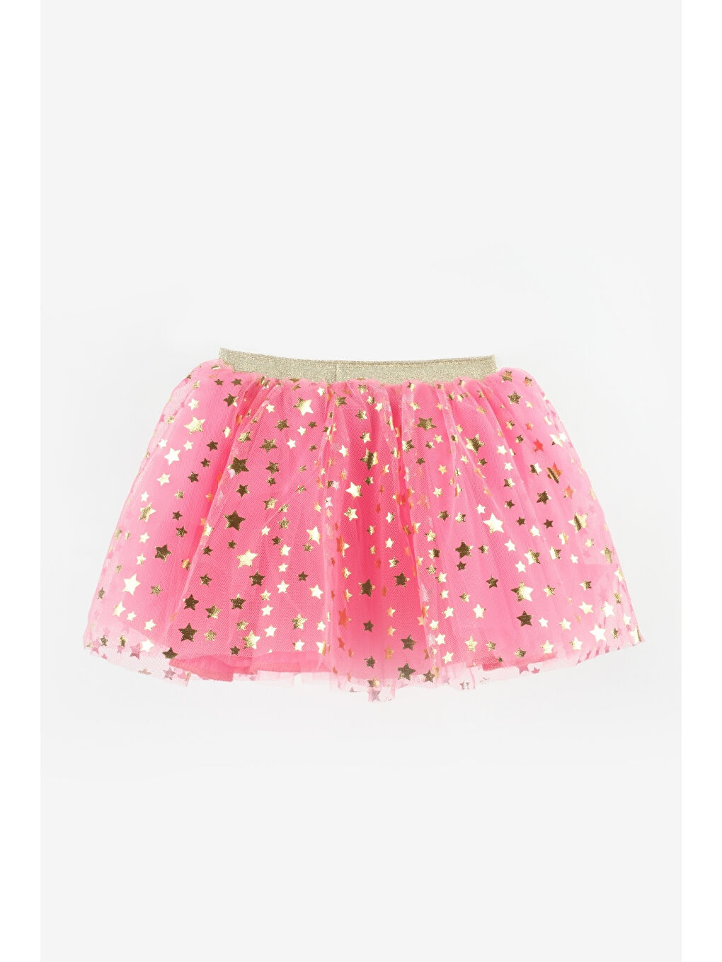 Pembe Yıldız Baskılı Kız Çocuk Tül Etek - Pauline-2