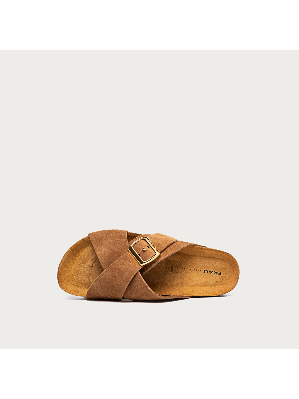 Kahverengi Kadın Terlik 17b3 Velour-s Suede Crossover-strap Slıders-3
