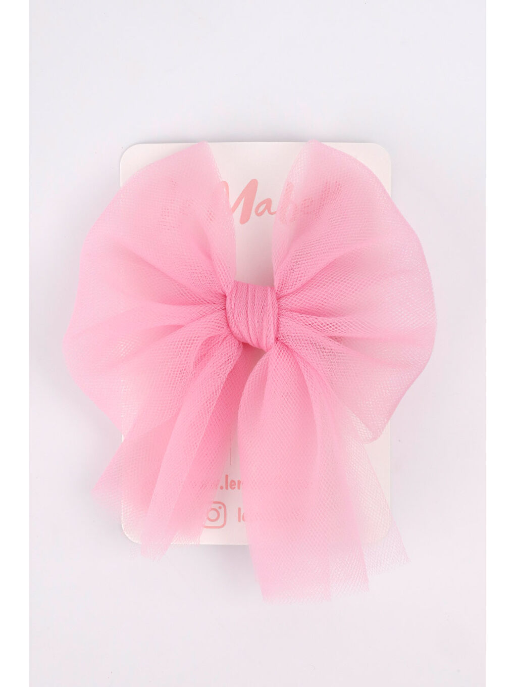 Pembe Tül Fiyonk Kız Çocuk Klips Toka-1