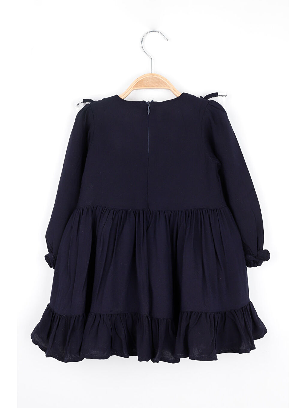 Lacivert Vintage Kız Çocuk Elbise - Silvia-3