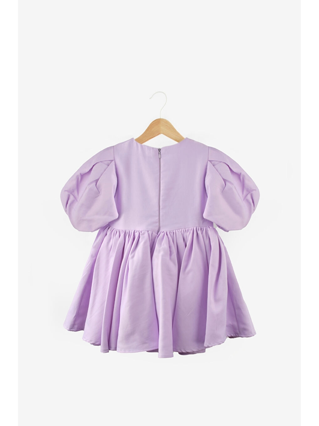 Lila Dev Fiyonk Detaylı Kız Çocuk Elbise - Celine-5