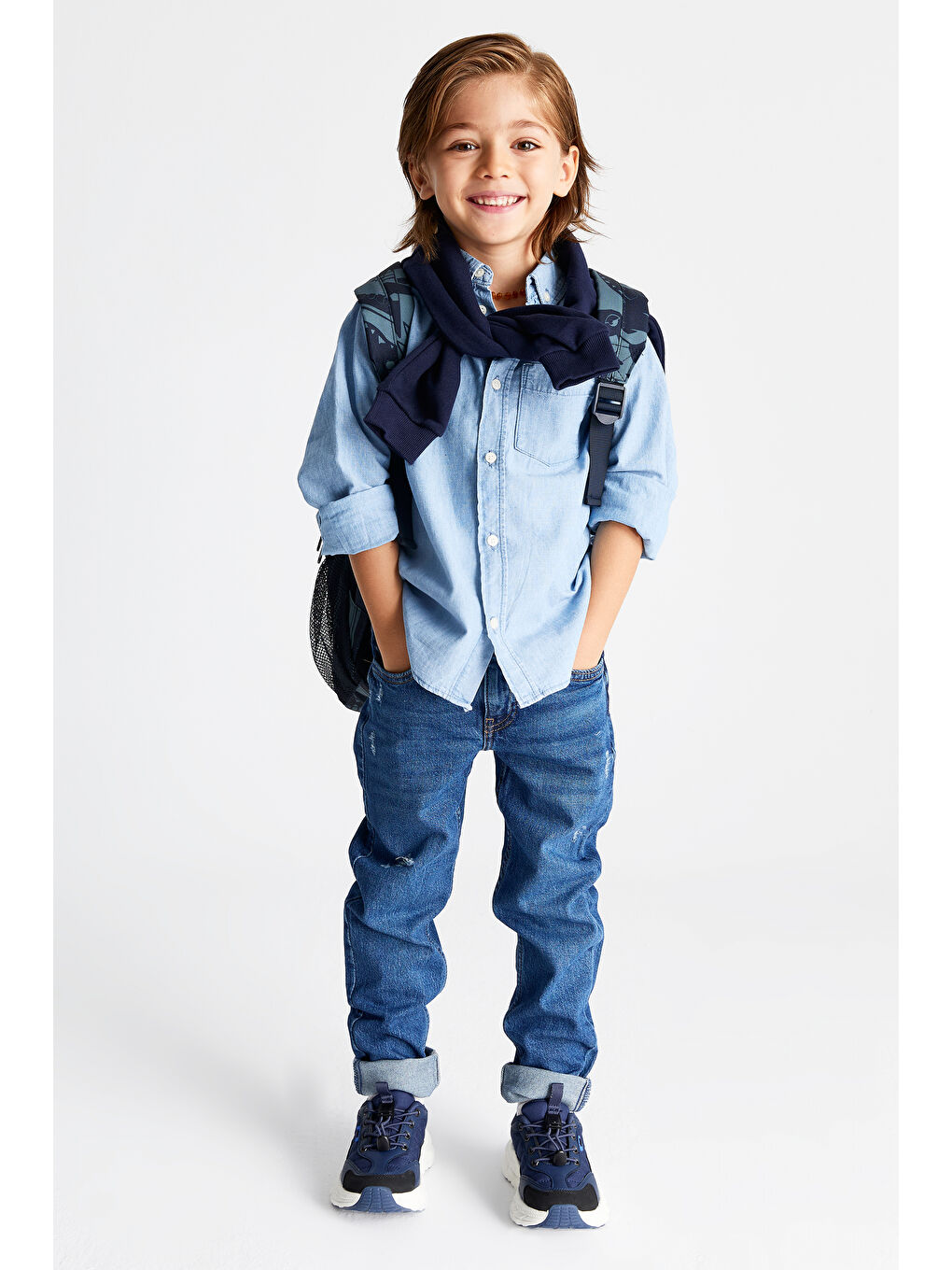 Reina Hafif Erkek Çocuk Lacivert Sneaker-6