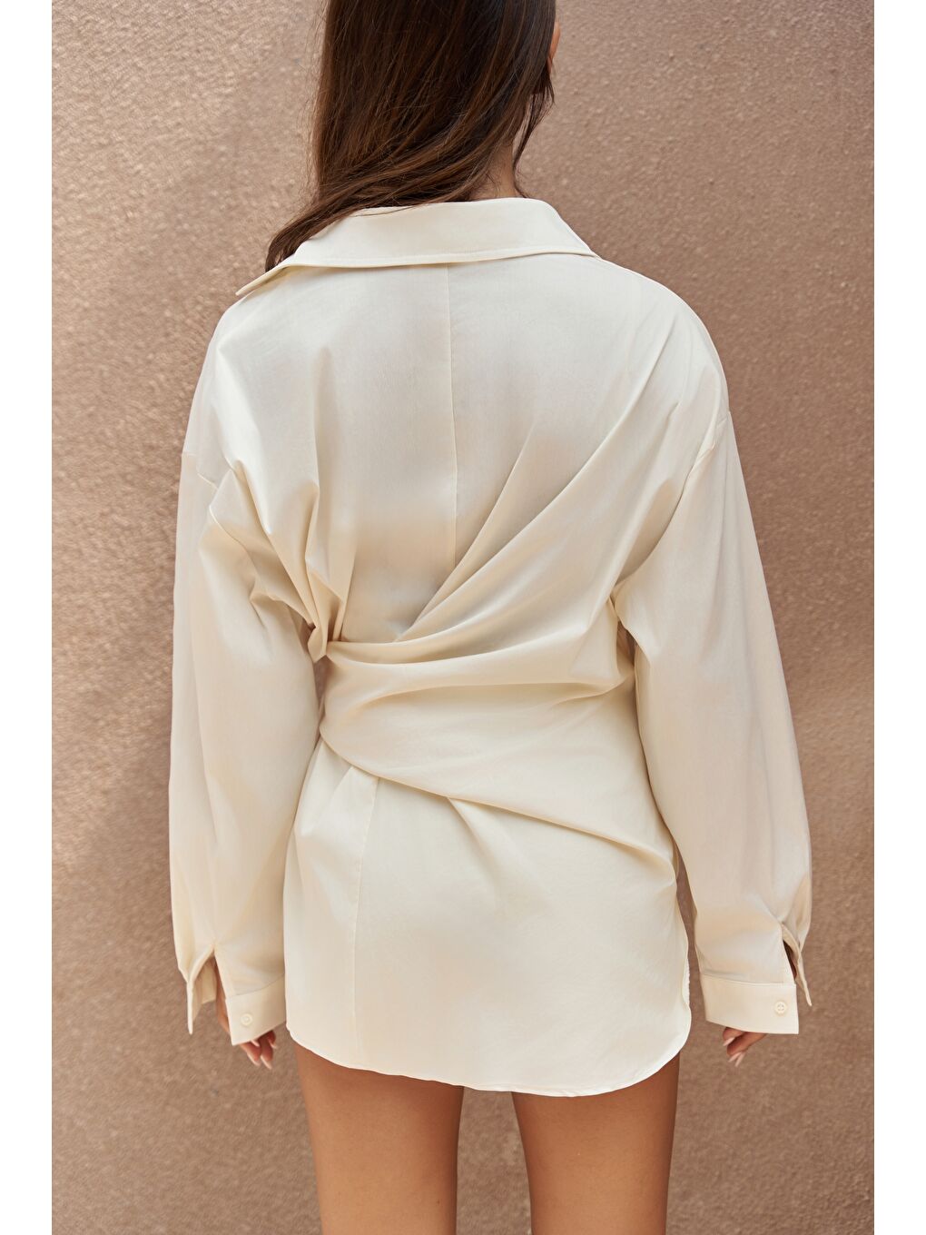 Ester Bağlamalı Sarı Gömlek-7