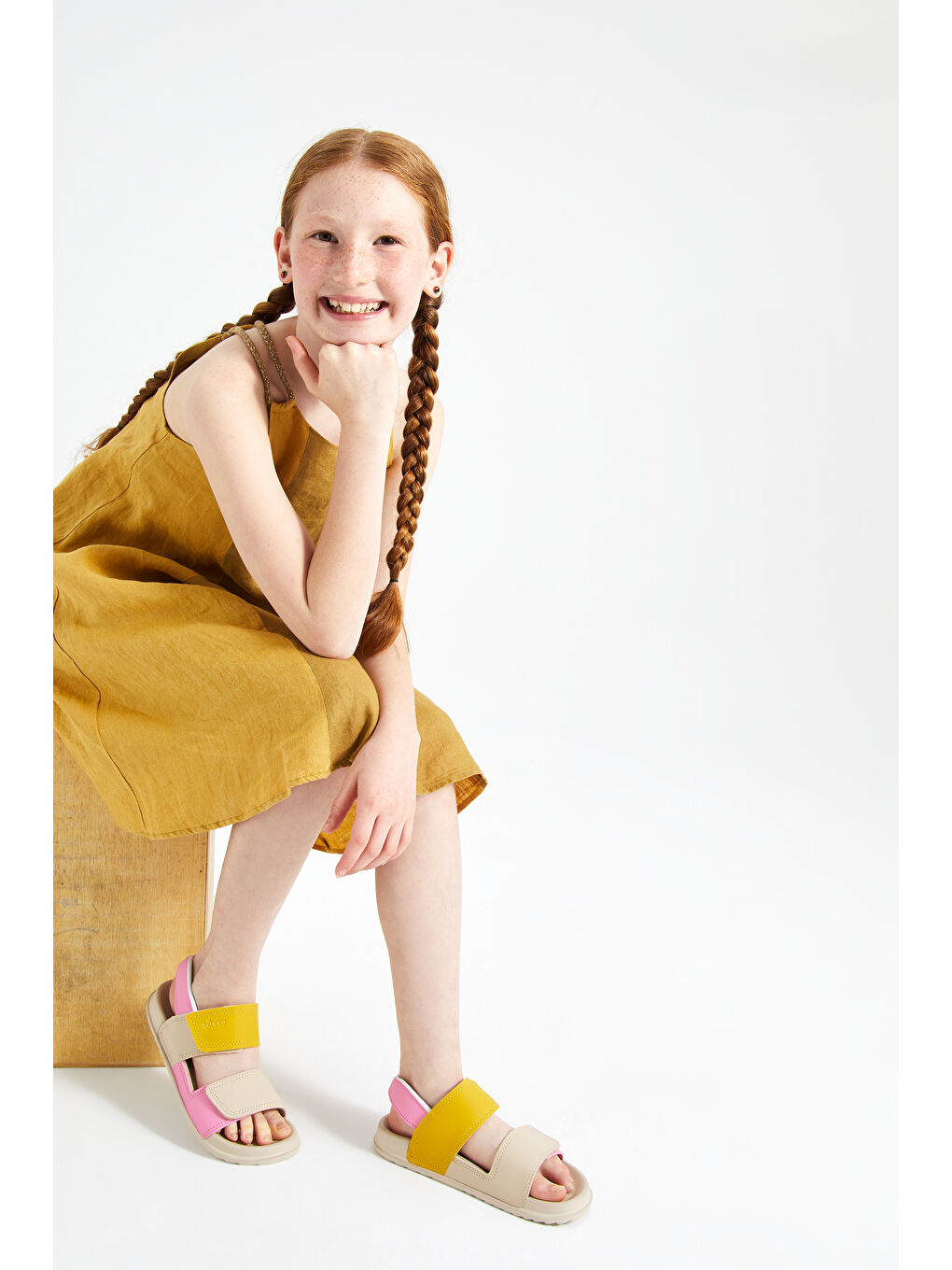 Krixi Hafif Kız Okul Öncesi Bej Sandalet-7