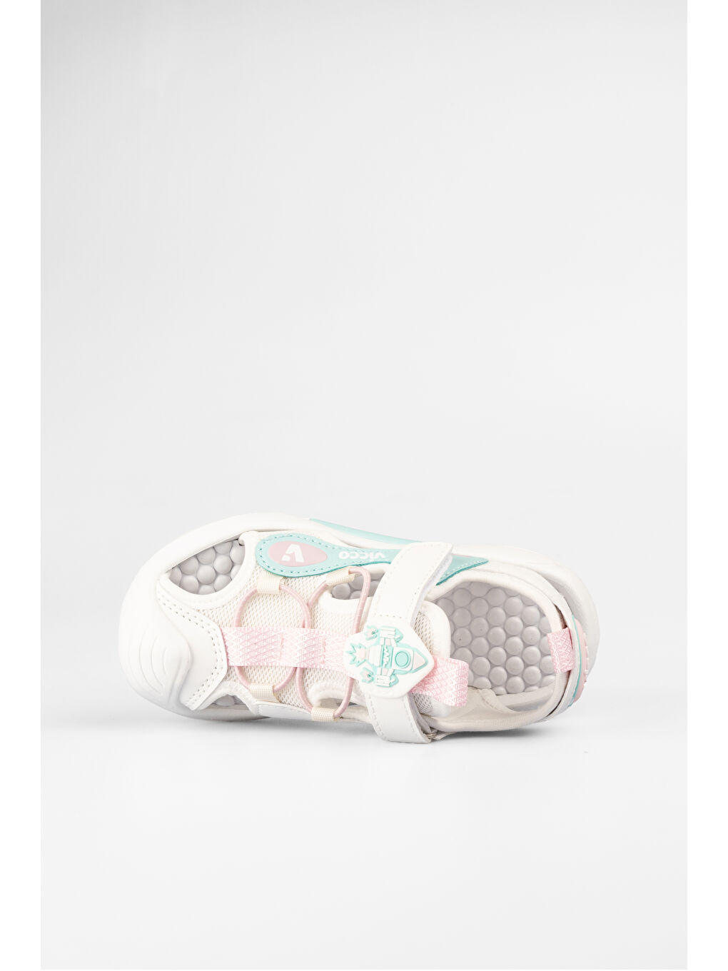 Rocket Işıklı Kız Okul Öncesi Beyaz Sandalet-6