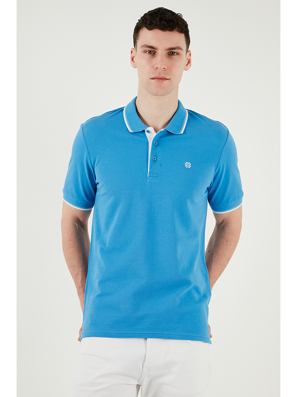 Mavi Pamuklu Slim Fit Düğmeli 2'li Paket Polo Yaka T Shirt 5902118s2-2