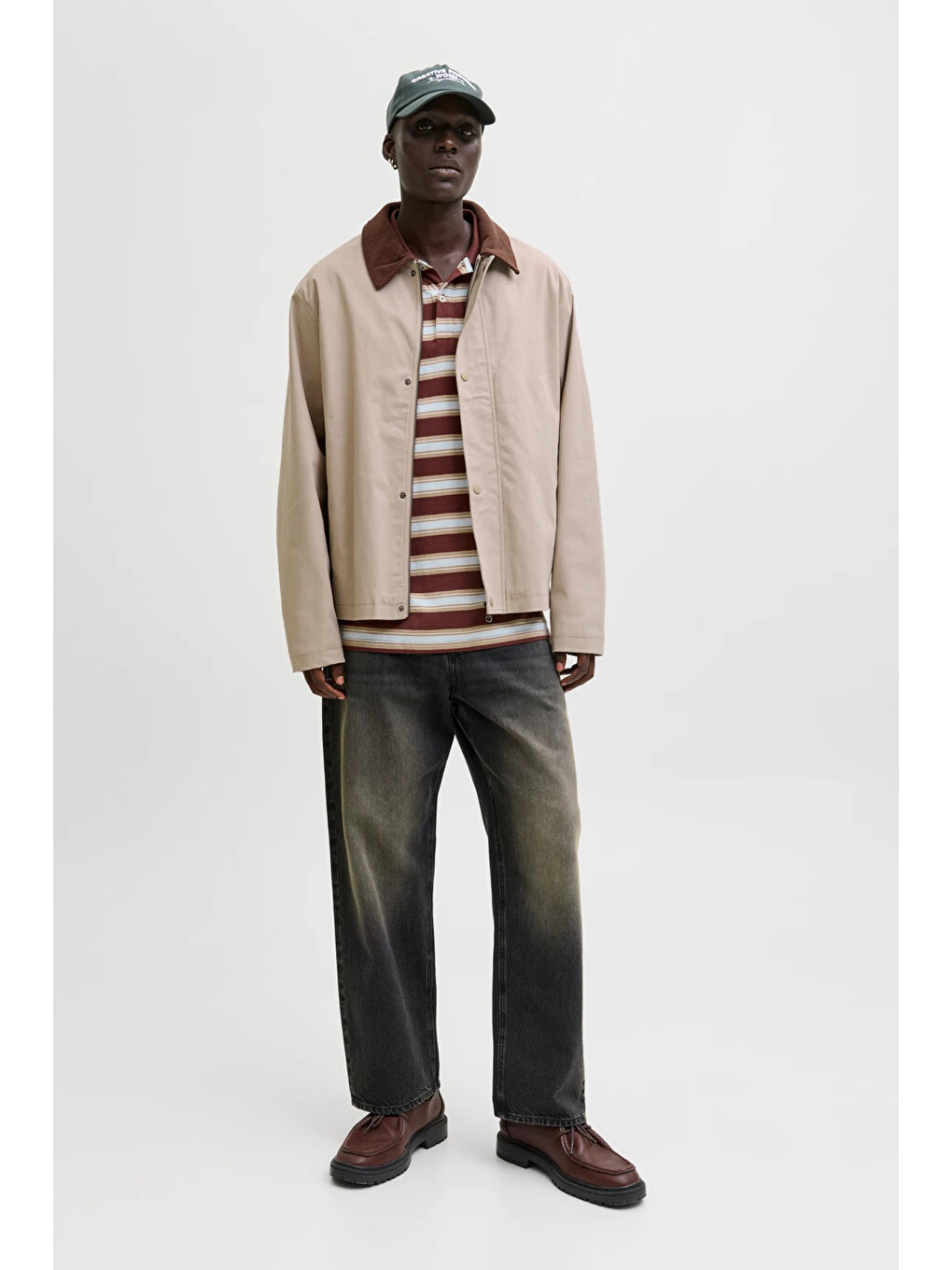 Bej Jack &Jones Essentials Jjegraham Pamuklu Regular Fit Kadife Yaka Mont 12288889-1