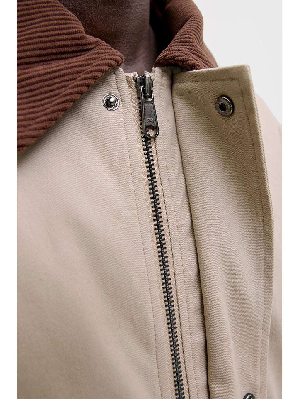 Bej Jack &Jones Essentials Jjegraham Pamuklu Regular Fit Kadife Yaka Mont 12288889-4