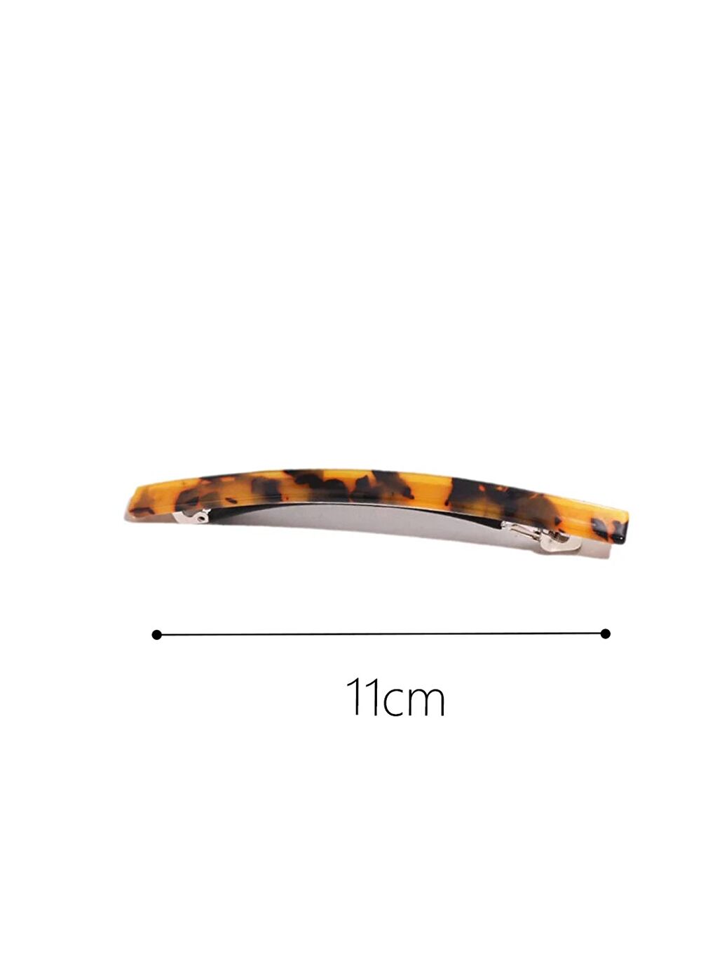 Kahverengi Plain Lüks Akrilik Kaplumbağa Sırtı Otomatik Saç Tokası-5