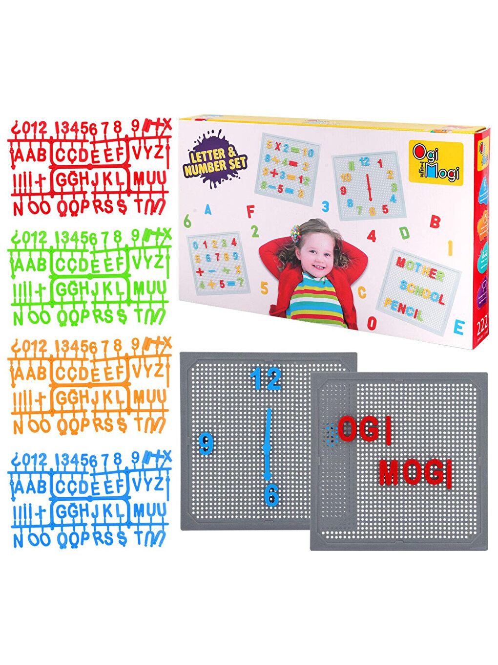 Ogi Mogi Toys Karışık Harf Ve Rakam Seti 220 Parça - 3