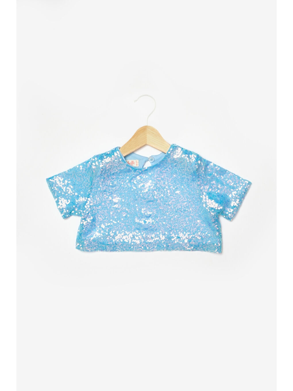 Mavi Üzeri Pul Detaylı Tül Etekli İkili Takım - Freya-4