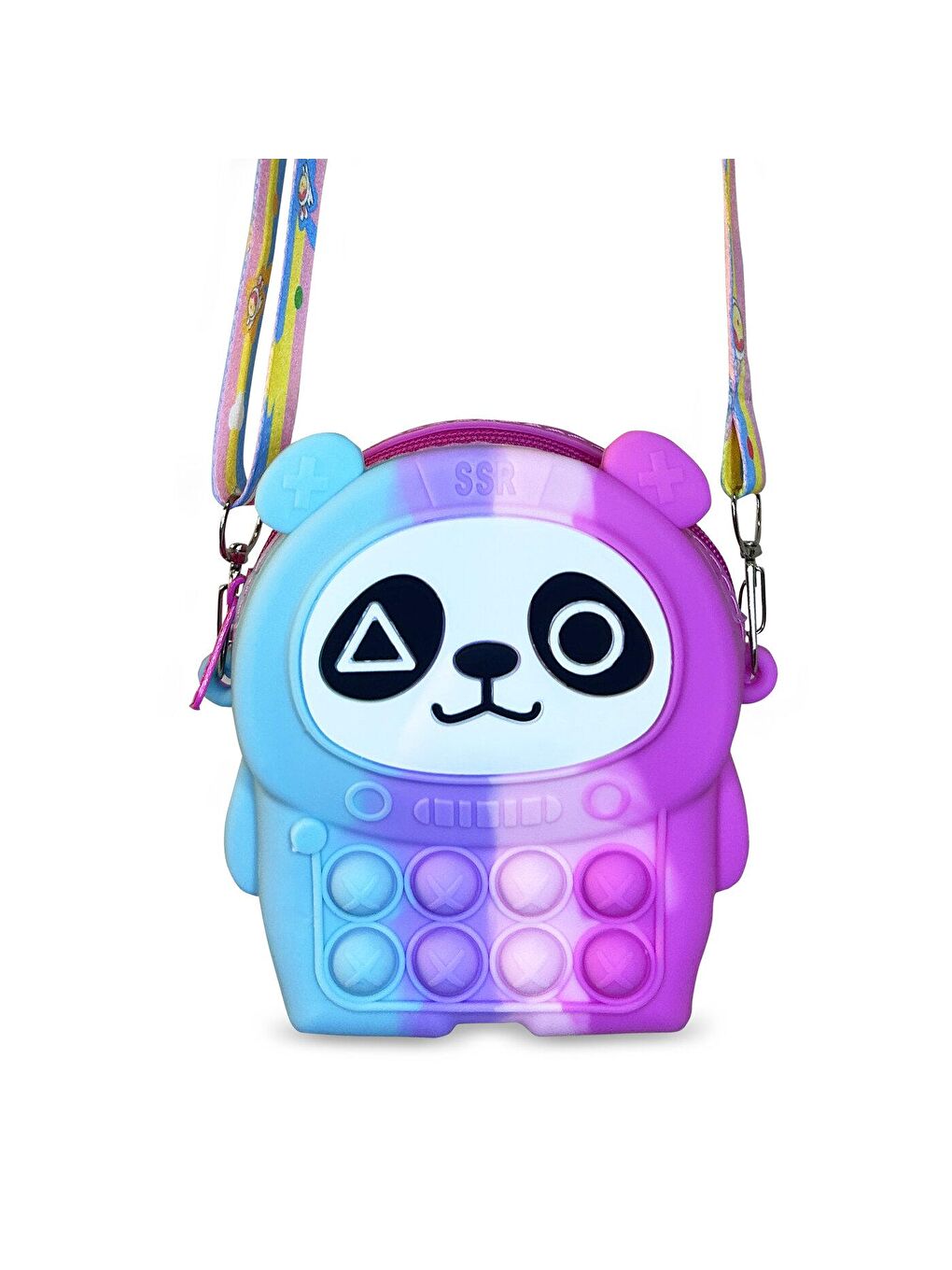 Karışık Ogi Mogi Toys Silikon Panda Omuz Çantası