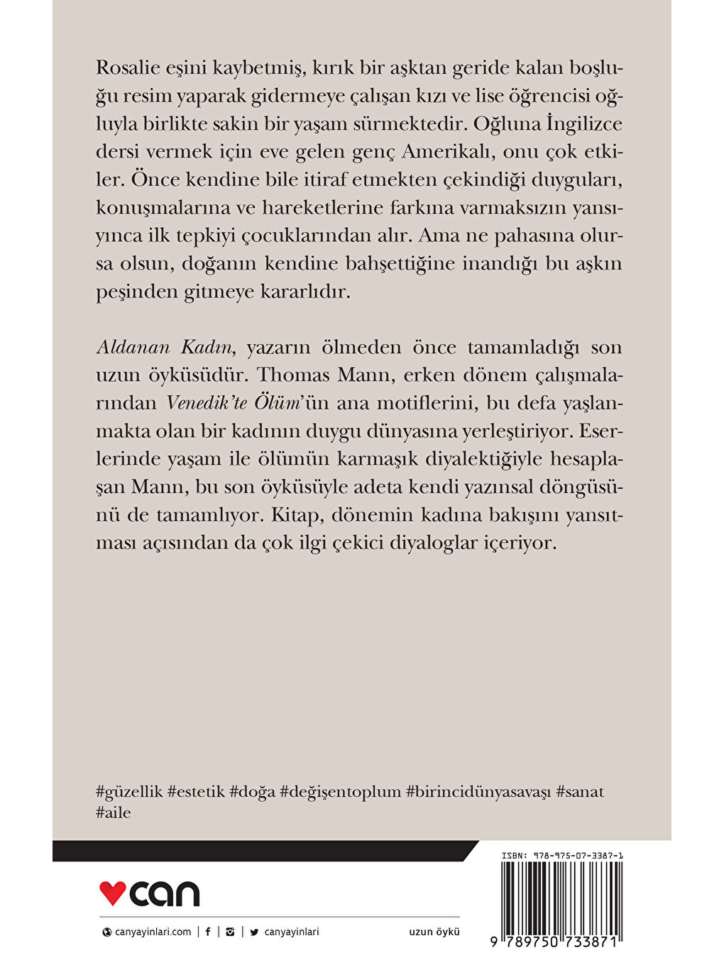 Can Yayınları Aldanan Kadın-Thomas Mann - 1