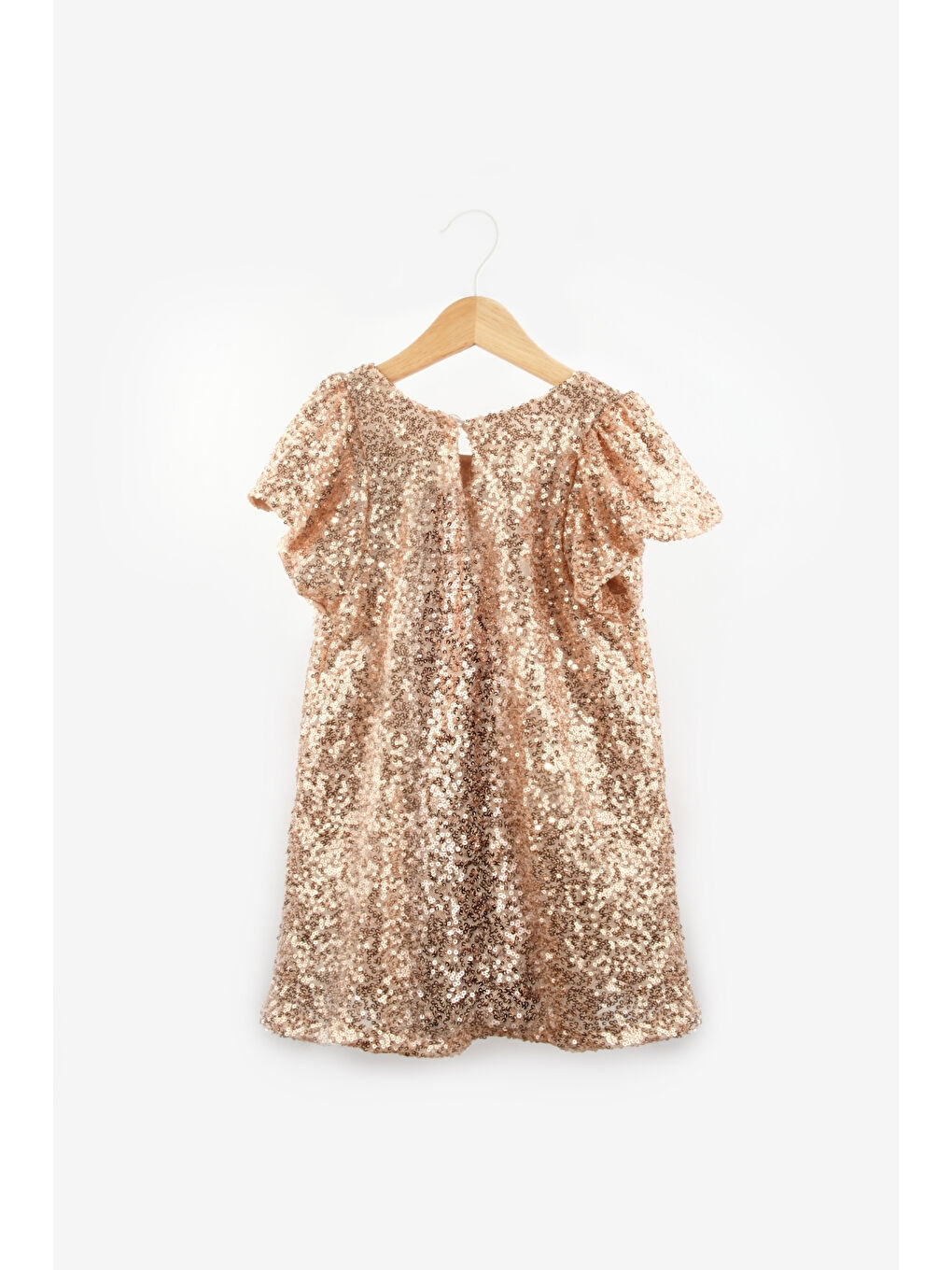 Turuncu Rose Pullu Fiyonk Detaylı Kız Çocuk Elbise - Rhea-5