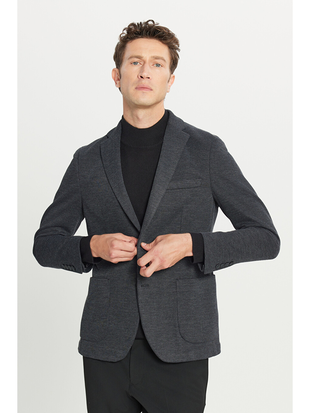Antrasit Erkek Blazer Ceket-2