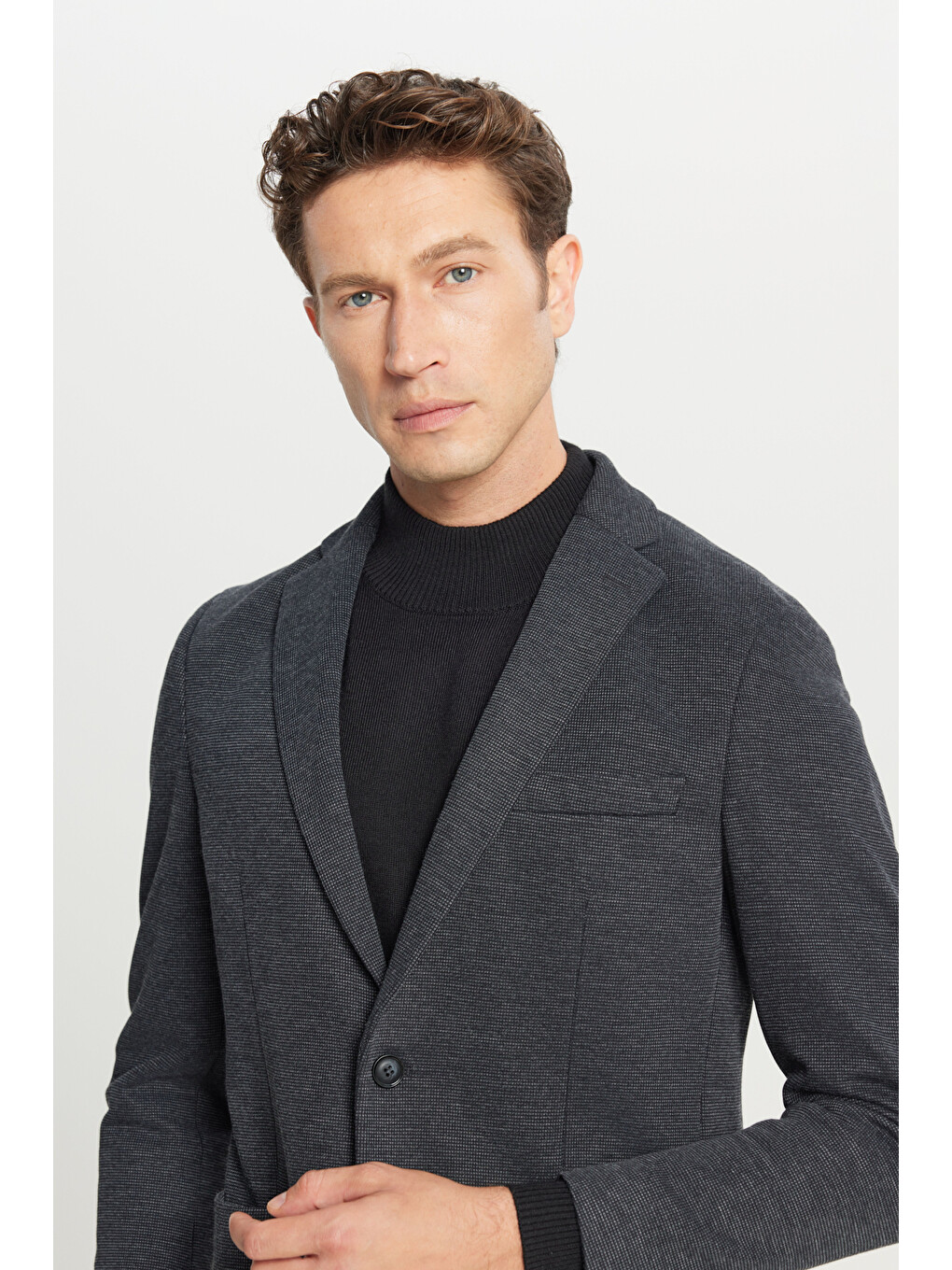 Antrasit Erkek Blazer Ceket-3