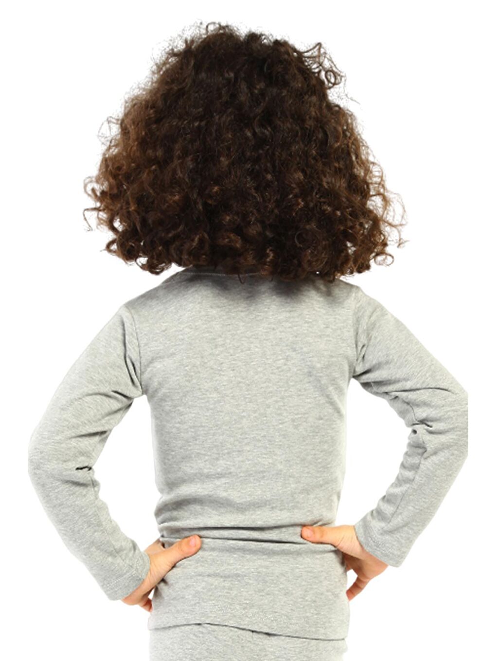 Erkek Çocuk Termal Uzun Kollu Üst İçlik Gri Melanj 6390-3
