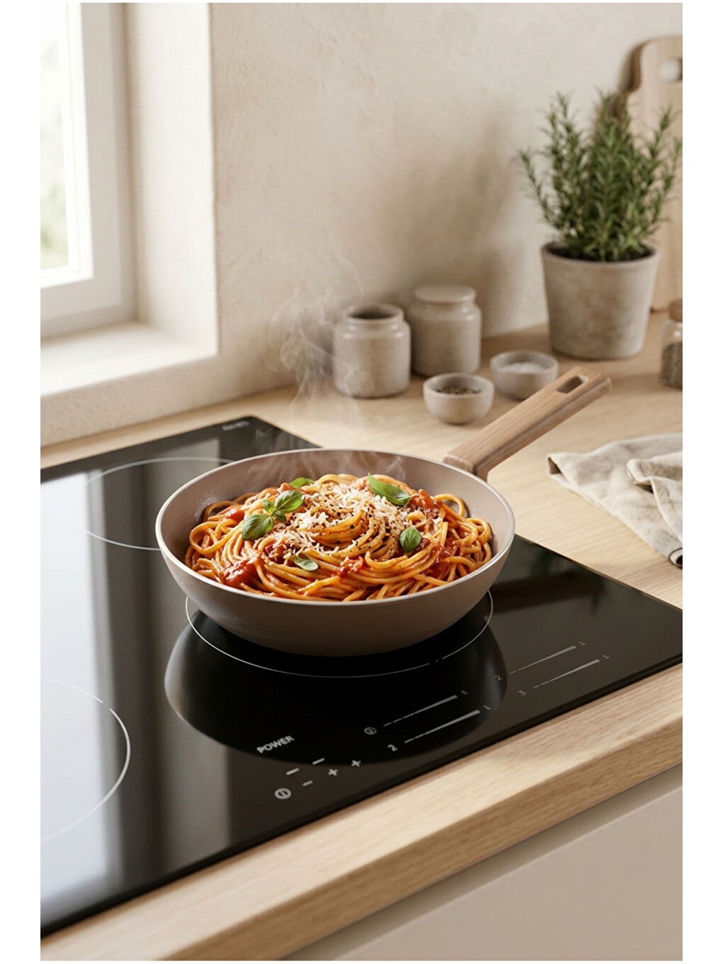 Natura Seramik Wok Tava Kahverengi 24cm-2