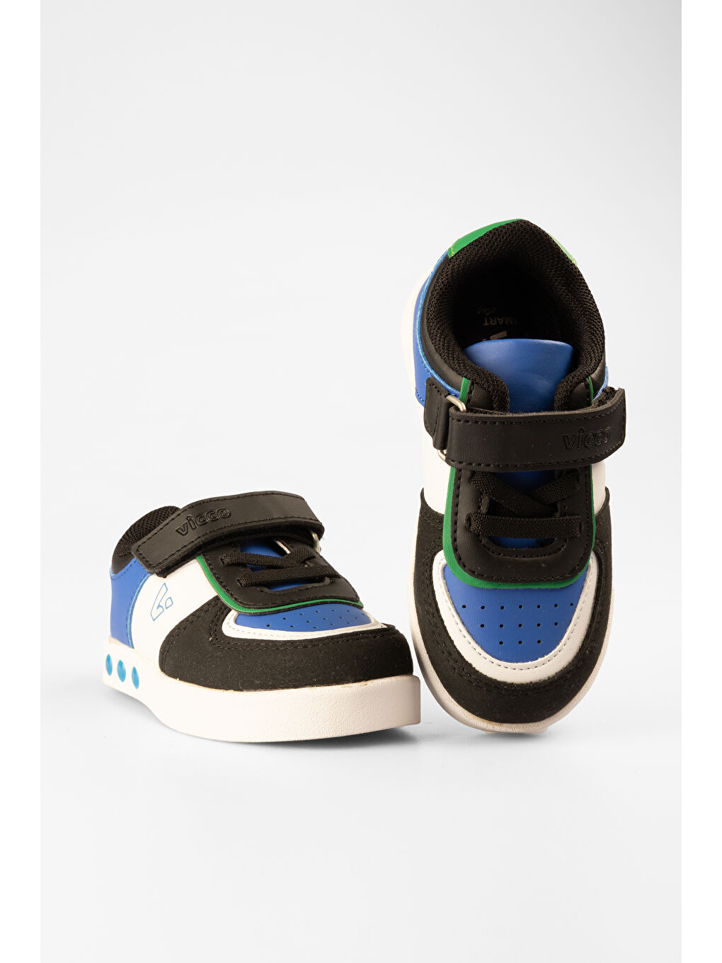 Sam Işıklı Erkek Bebek Siyah/Saks Mavi Sneaker-2