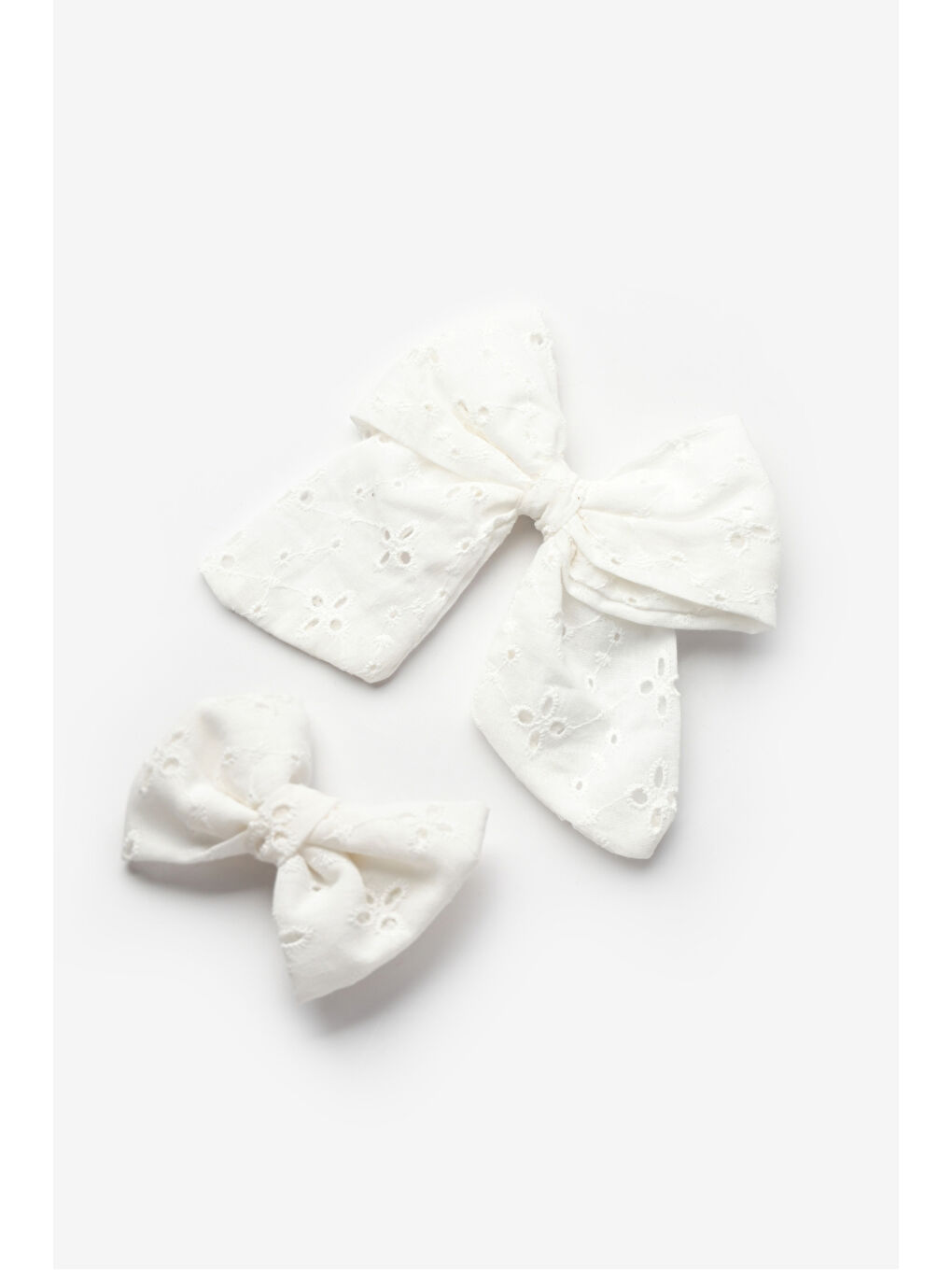 Beyaz Fisto Fiyonk Anne Kız Toka Set-1