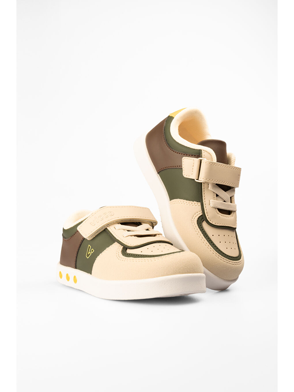 Sam Işıklı Erkek Bebek Haki Sneaker-2