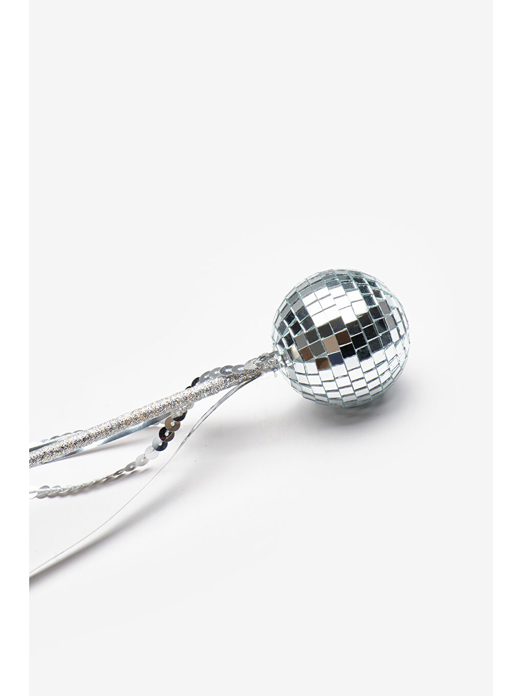 Gri Gümüş Disko Topu Figürlü Kız Çocuk Parti Asası-1