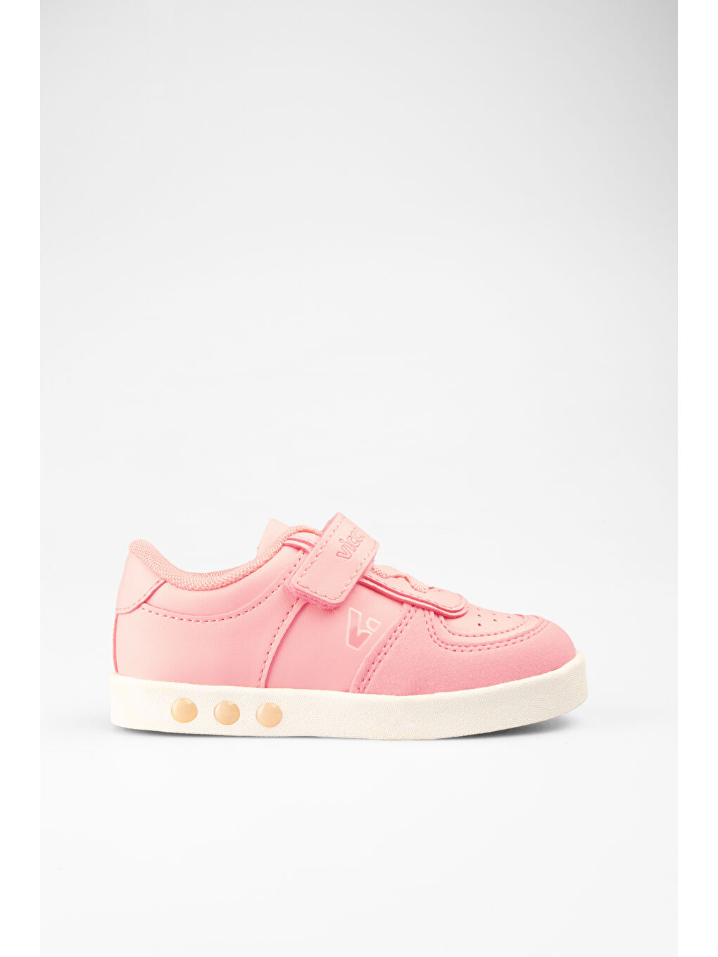 Pembe Sam Işıklı Kız Çocuk Pudra/Pudra Sneaker-1