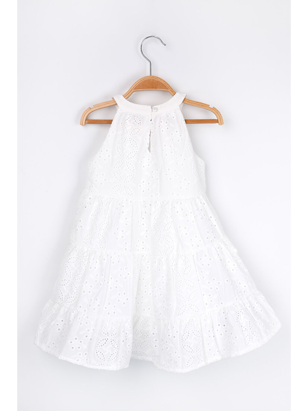 Ekru Kolsuz Fisto Kız Çocuk Elbise - Mardelle-3
