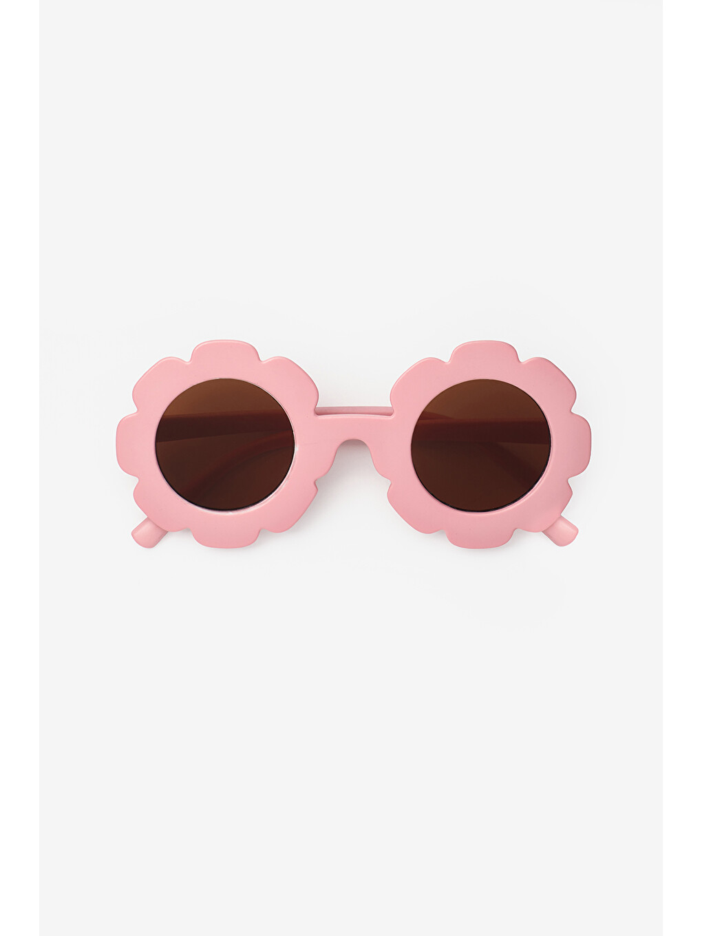 Pembe Pudra Çiçek Model Çocuk Güneş Gözlüğü-1