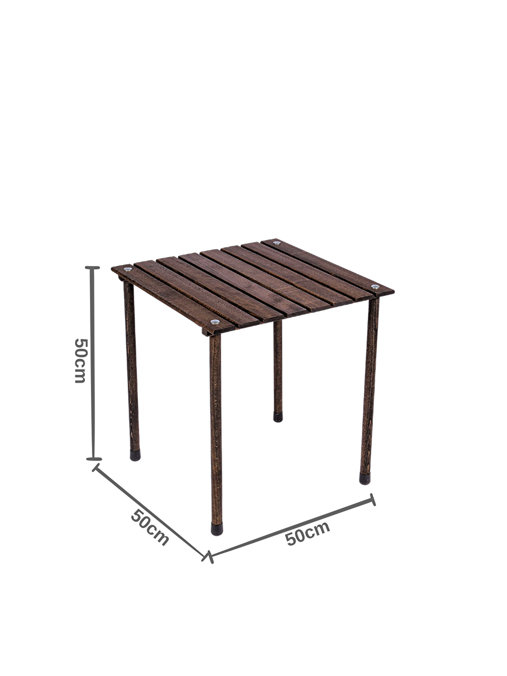 Bag The Joy Gri Ahşap Katlanır Antrasit – Koyu Gri Masa Sandalye Seti 50*50*50cm - 4