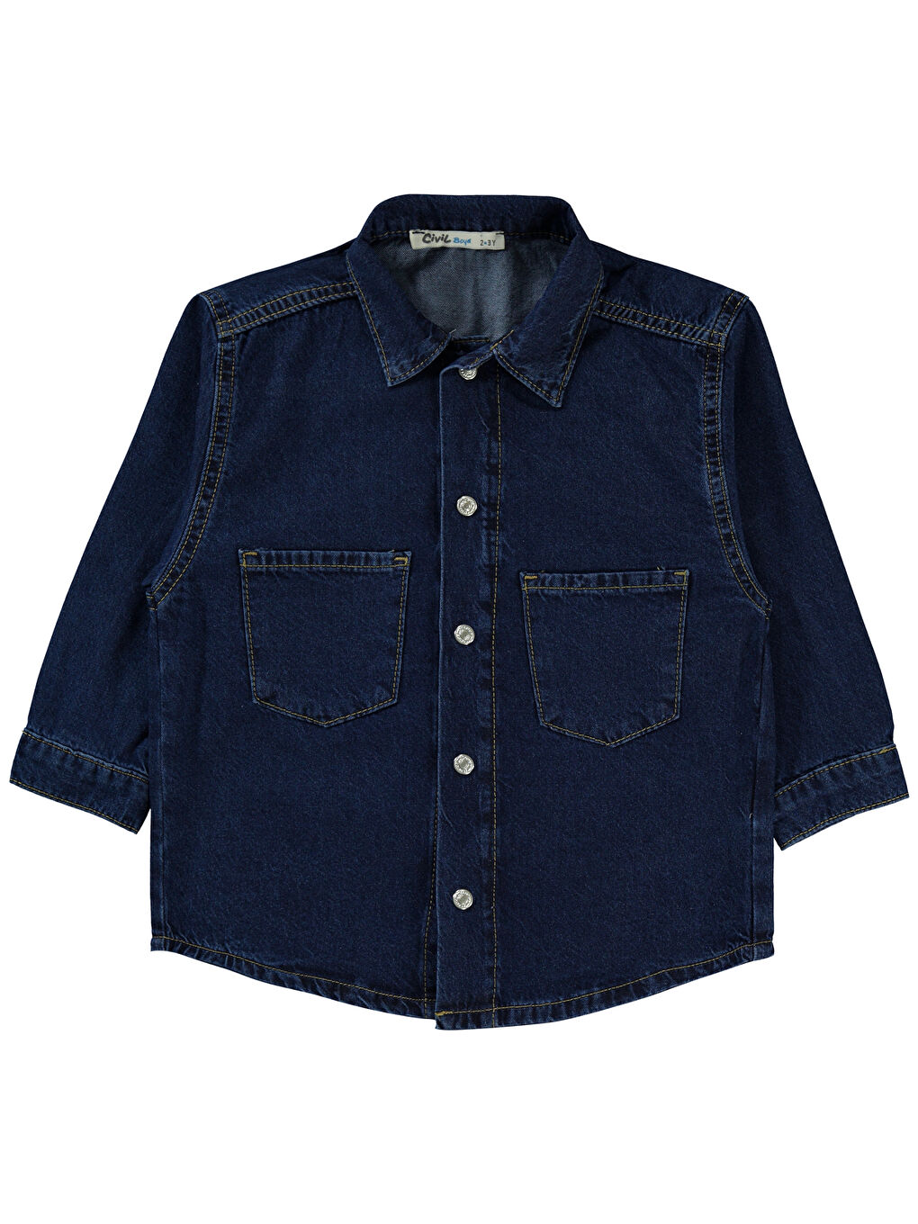 Boys Erkek Çocuk Gömlek 2-5 Yaş Koyu Mavi-2