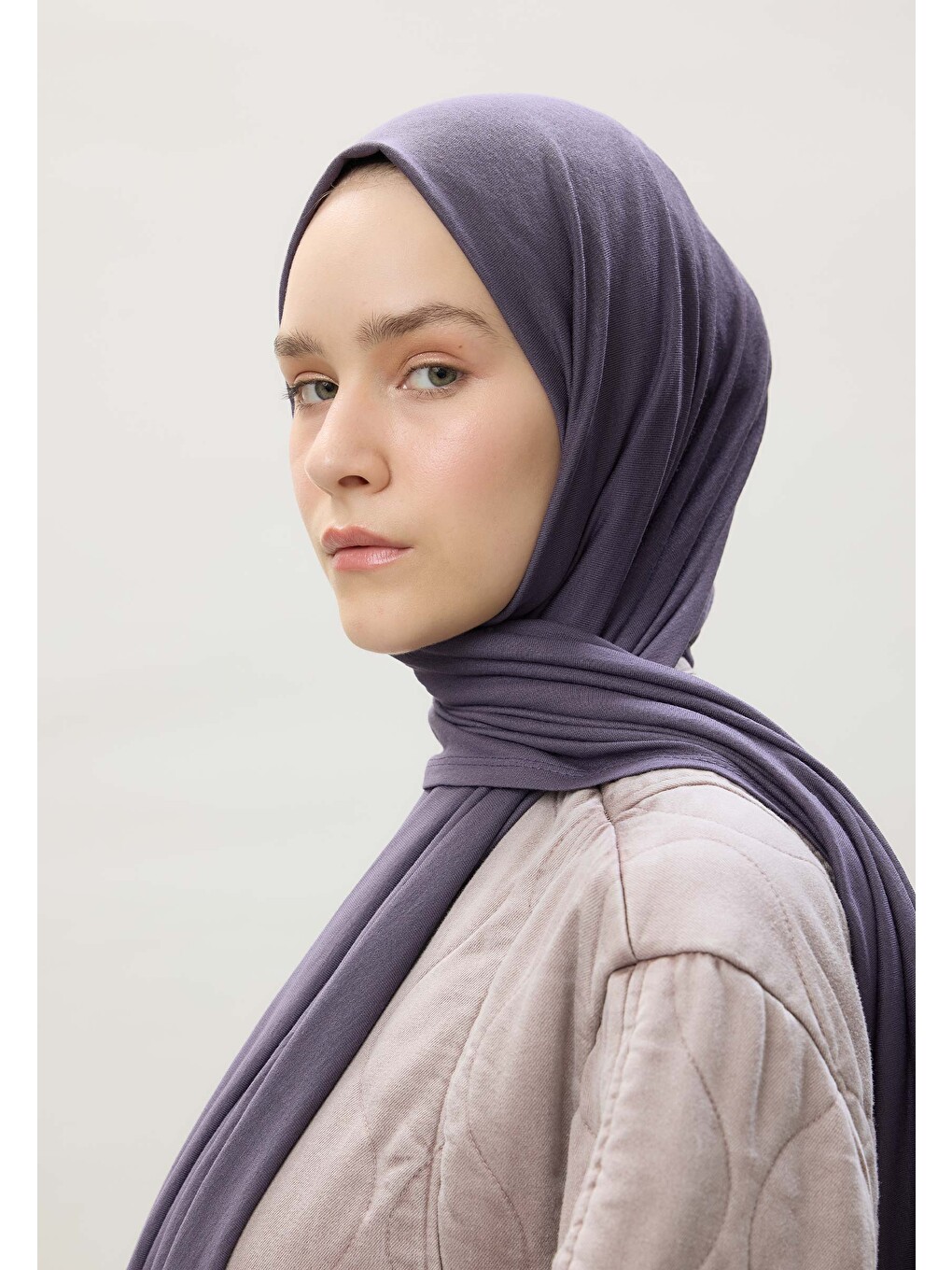 Lila Penye Şal Leylak-1
