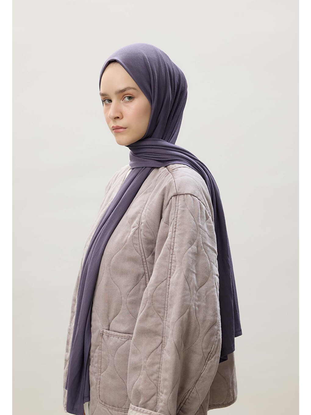 Lila Penye Şal Leylak-2