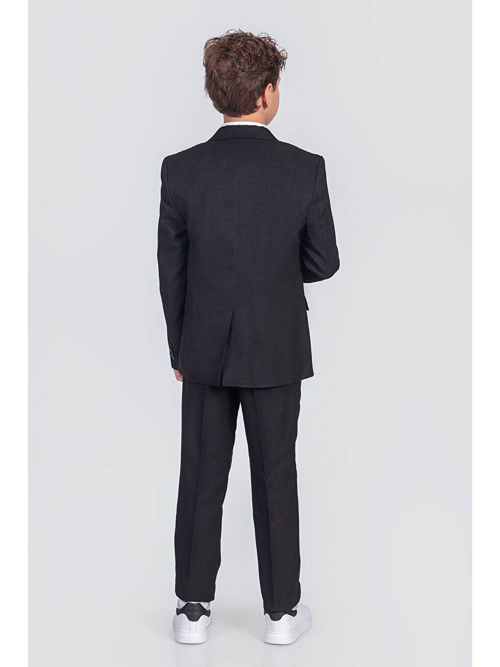 Siyah Erkek Çocuk Ceket Gömlek Pantolon Papyon Yelekli Takım Elbise TE.4000YY-2