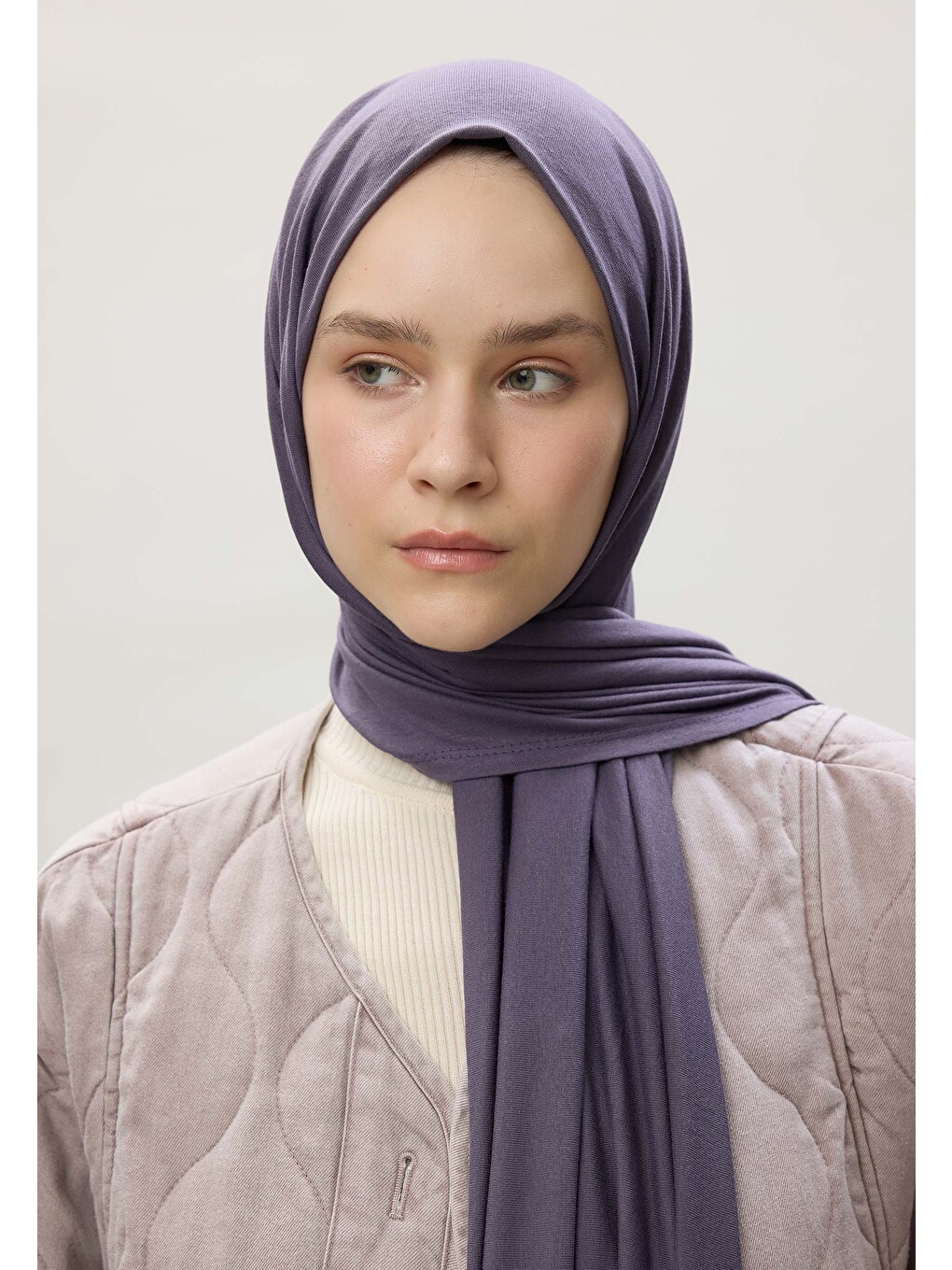 Lila Penye Şal Leylak-3