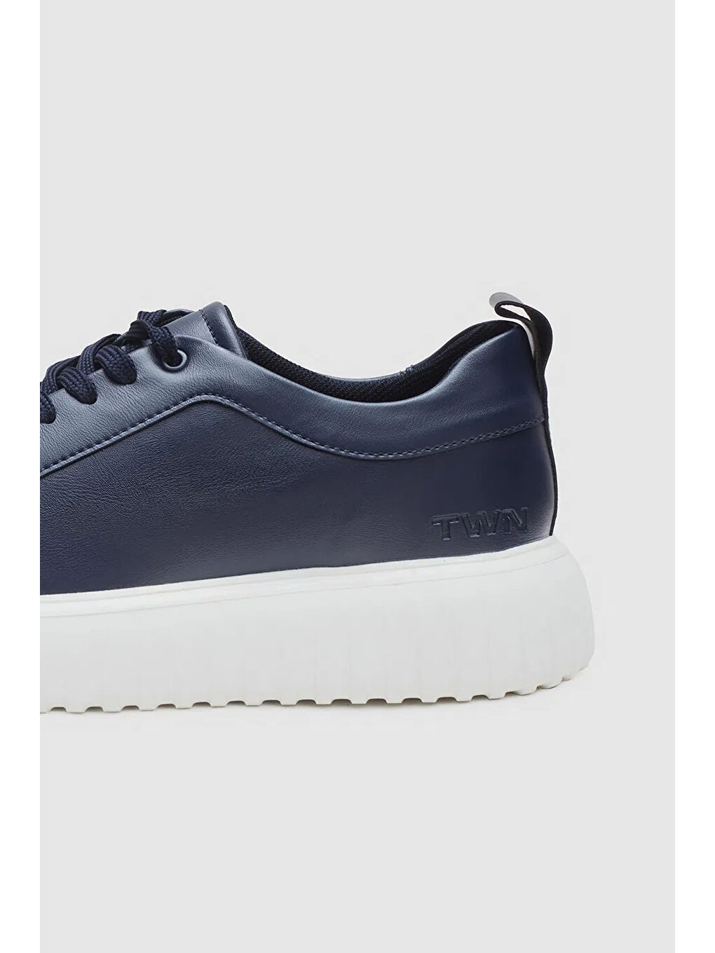 Twn Lacivert Kalın Beyaz Tabanlı Bağcıklı Sneaker Ayakkabi-2