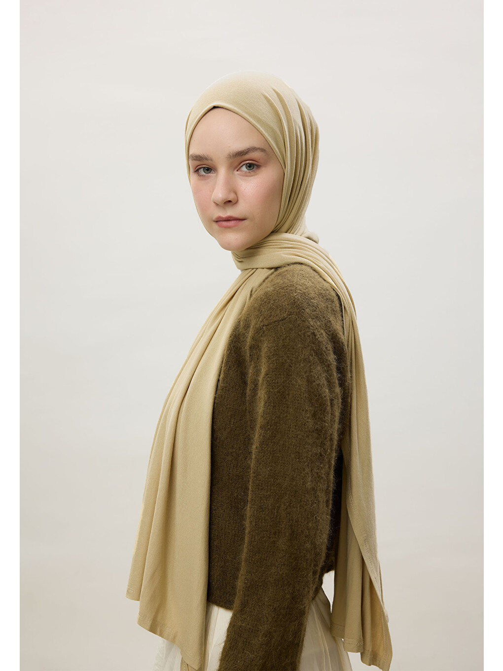 Sarı Penye Şal Sahra-3